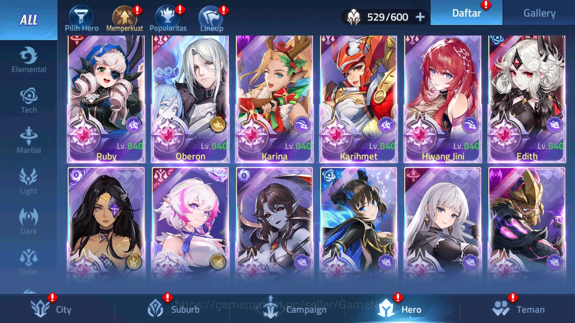 Mobile Legends: Adventure Accounts Sv 30xxx|VIP11|Lv 601|30181M Pwr|62 Nexus,82Awk|18 image 4