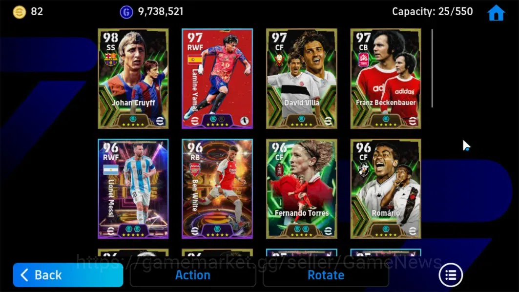 eFootball Accounts Android|David Villa,Johan Cruyff,Neymar Jr,Diego M image 7