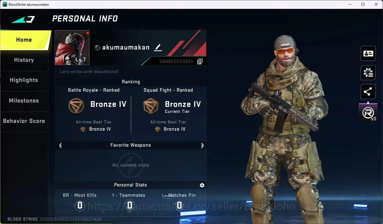 Blood Strike Accounts ASIA |1 Legendary Gun: HK416 - Undercurrent|2 Lege image 1