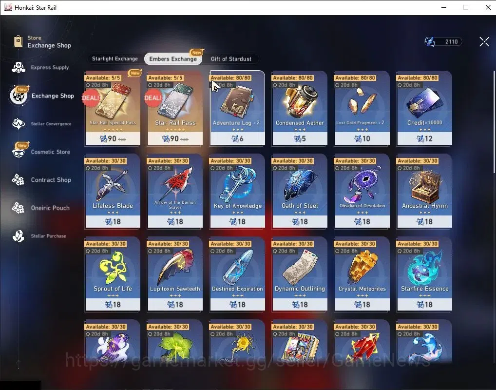 Honkai Star Rail Accounts Others Asia|TL 30|7 Limited|Castorice,Evernight,Archer,Sparkle,DHPT,Robin,Yunli,Bronya Etc|Female 14
