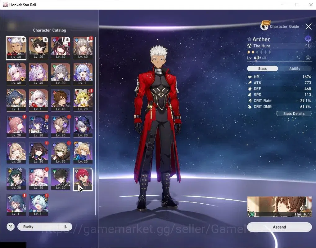 Honkai Star Rail Accounts Others Asia|TL 30|7 Limited|Castorice,Evernight,Archer,Sparkle,DHPT,Robin,Yunli,Bronya Etc|Female 4