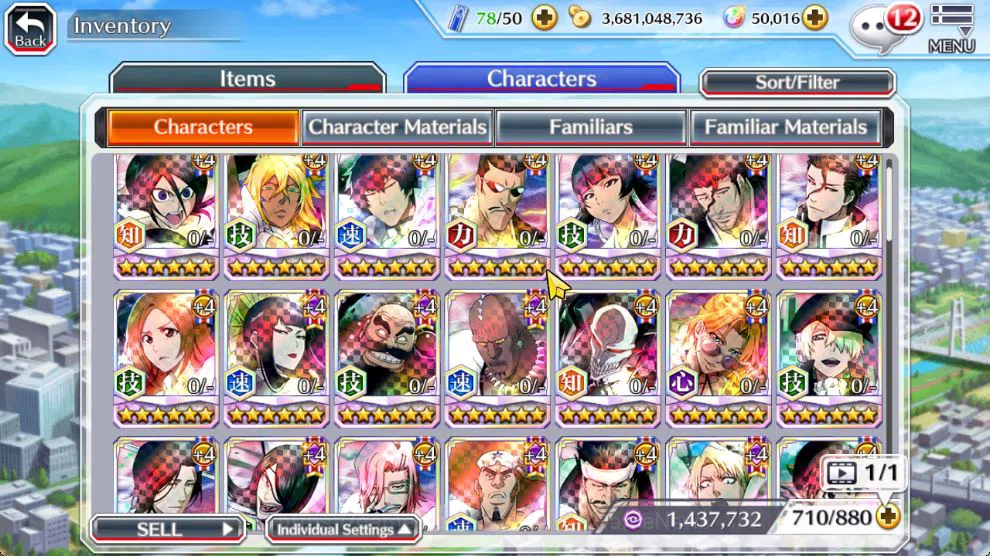 Bleach: Brave Souls Accounts Mid-Tier [GLOBAL]50K Orb|TYBW26[Bambietta,Liltotto],10th 14