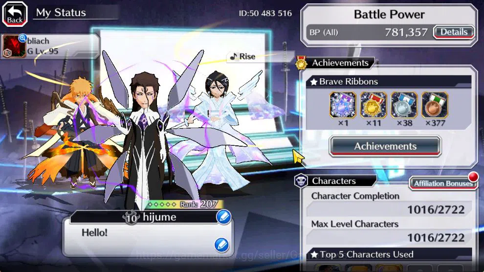 Bleach: Brave Souls Mid-Tier [GLOBAL]50K Orb|TYBW26[Bambietta,Liltotto],10th An image 1