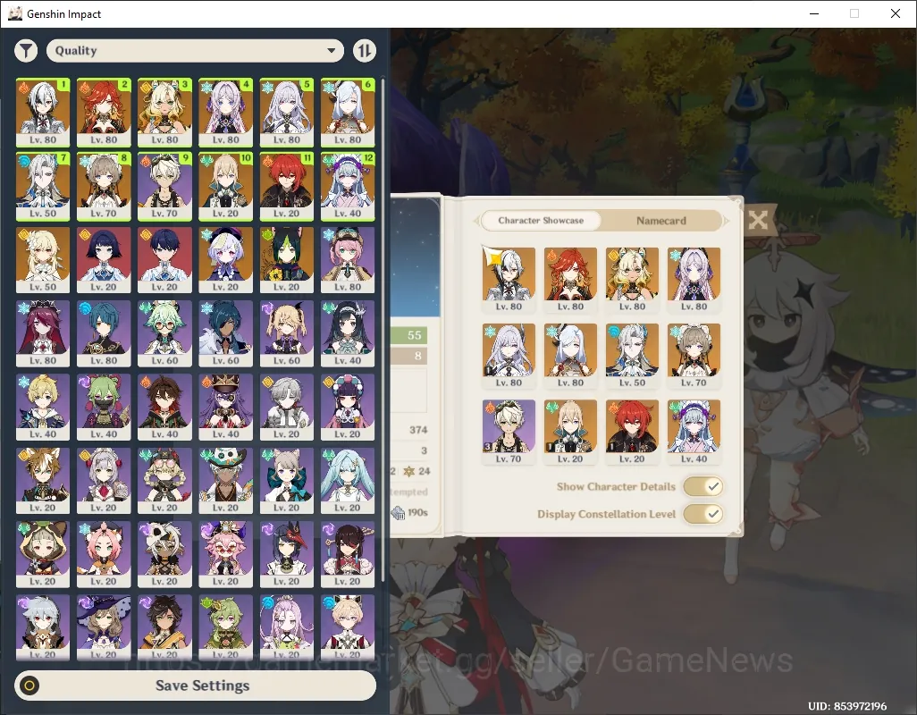 Genshin Impact Accounts Mid Game ASIA|AR 55|Free HSR|4 Prem Team|8 Limited+2(*5Weap)|(Citlali)+Sign,Skirk 1