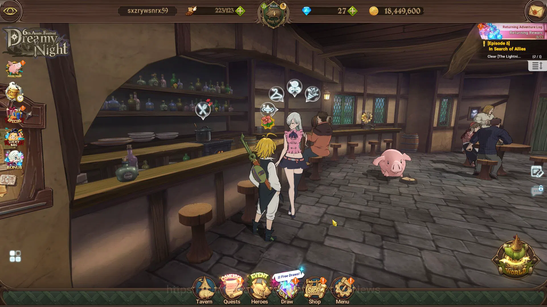 The Seven Deadly Sins: Grand Cross Starter Global|655K CC|Starter Ch1|4 UR| Oppressor Demon K image 1