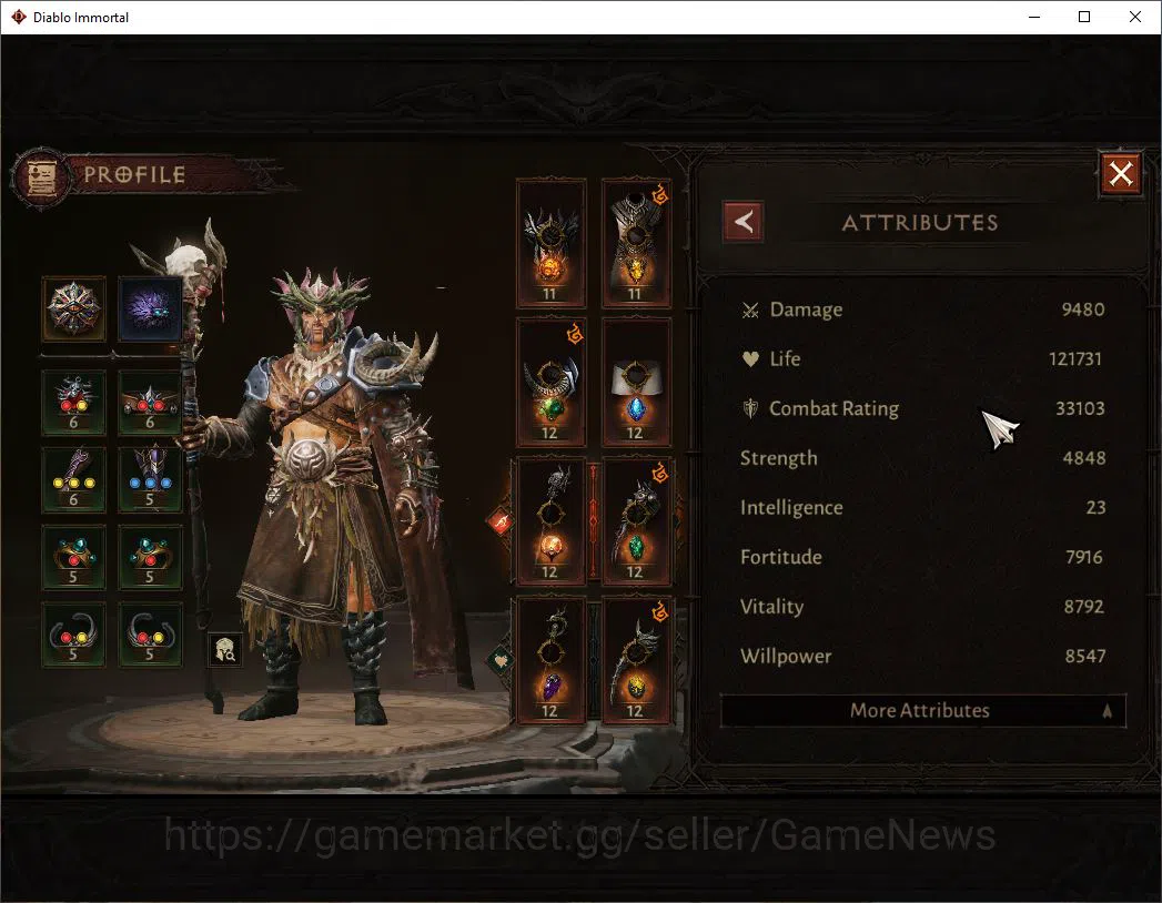 Diablo Immortal Accounts NA-Chains of Honor|Lv60 (555)|Druid|33K CR|Reso 30 image 2