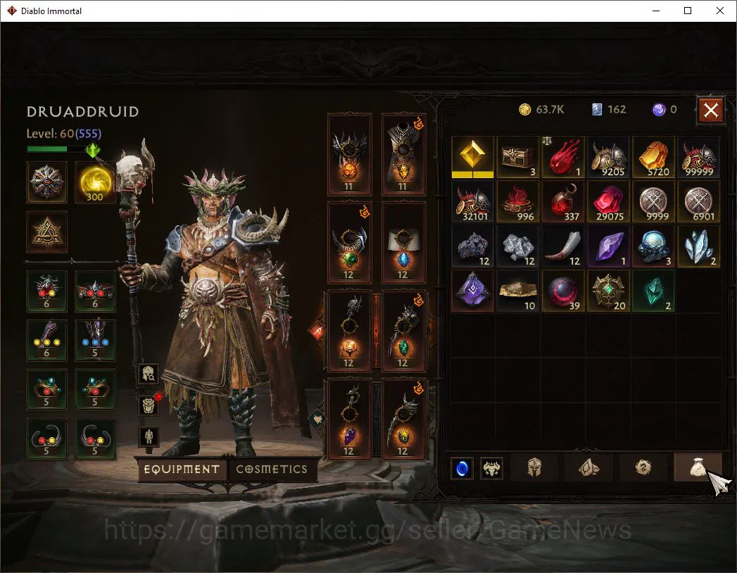Diablo Immortal Accounts NA-Chains of Honor|Lv60 (555)|Druid|33K CR|Reso 30 image 7