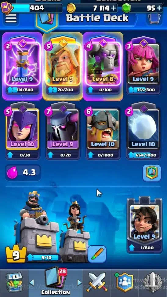 Clash Royale Accounts KTL 9|Trophy 3267|Card 51|Limited Skin|1 Hero 3 EV image 3