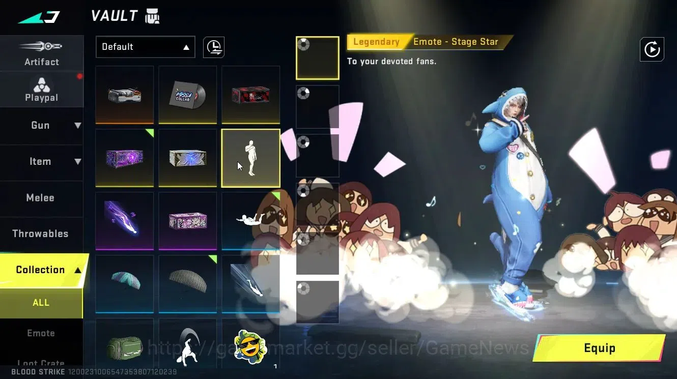 Blood Strike Accounts Collab Skin ASIA|ETERNAL QBZ95-Whisper Lv3|Collab EVA [MCX-EVA-00]|Legendary [M4A1,MP5,KAG6]|Bronze 12