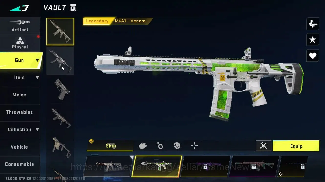 Blood Strike Accounts Collab Skin ASIA|ETERNAL QBZ95-Whisper Lv3|Collab EVA [MCX-EVA-00]|Legendary [M4A1,MP5,KAG6]|Bronze 3