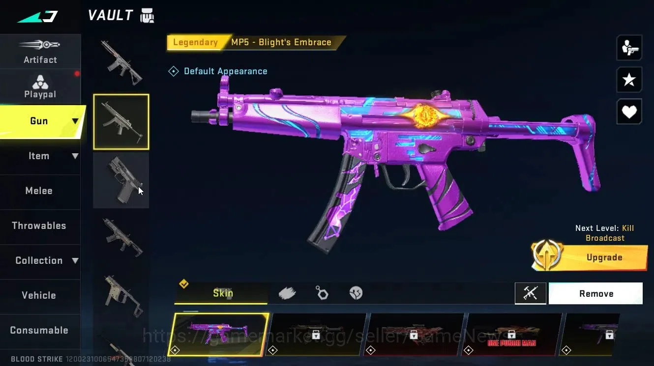 Blood Strike Accounts Collab Skin ASIA|ETERNAL QBZ95-Whisper Lv3|Collab EVA [MCX-EVA-00]|Legendary [M4A1,MP5,KAG6]|Bronze 4