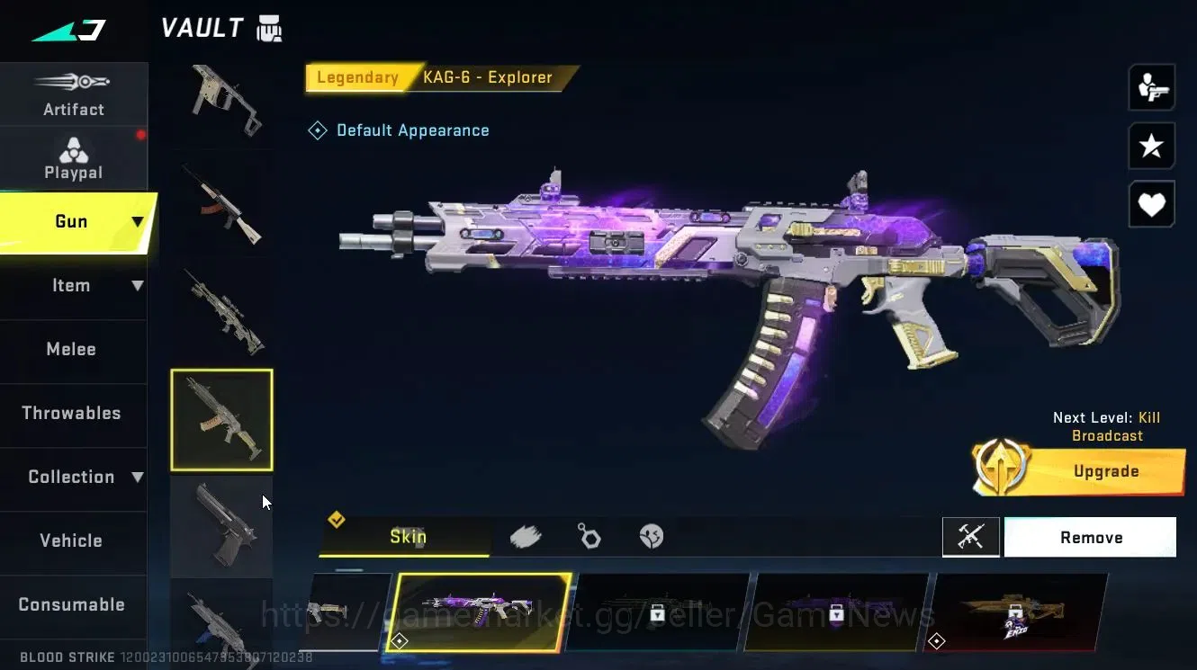 Blood Strike Accounts Collab Skin ASIA|ETERNAL QBZ95-Whisper Lv3|Collab EVA [MCX-EVA-00]|Legendary [M4A1,MP5,KAG6]|Bronze 5