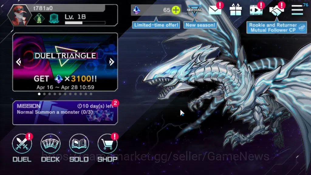 Yu-Gi-Oh! Master Duel Accounts Lv 18|18 Deck|VSK9,Yubel FS,Kewl Toon,Dragon Maid, image 1