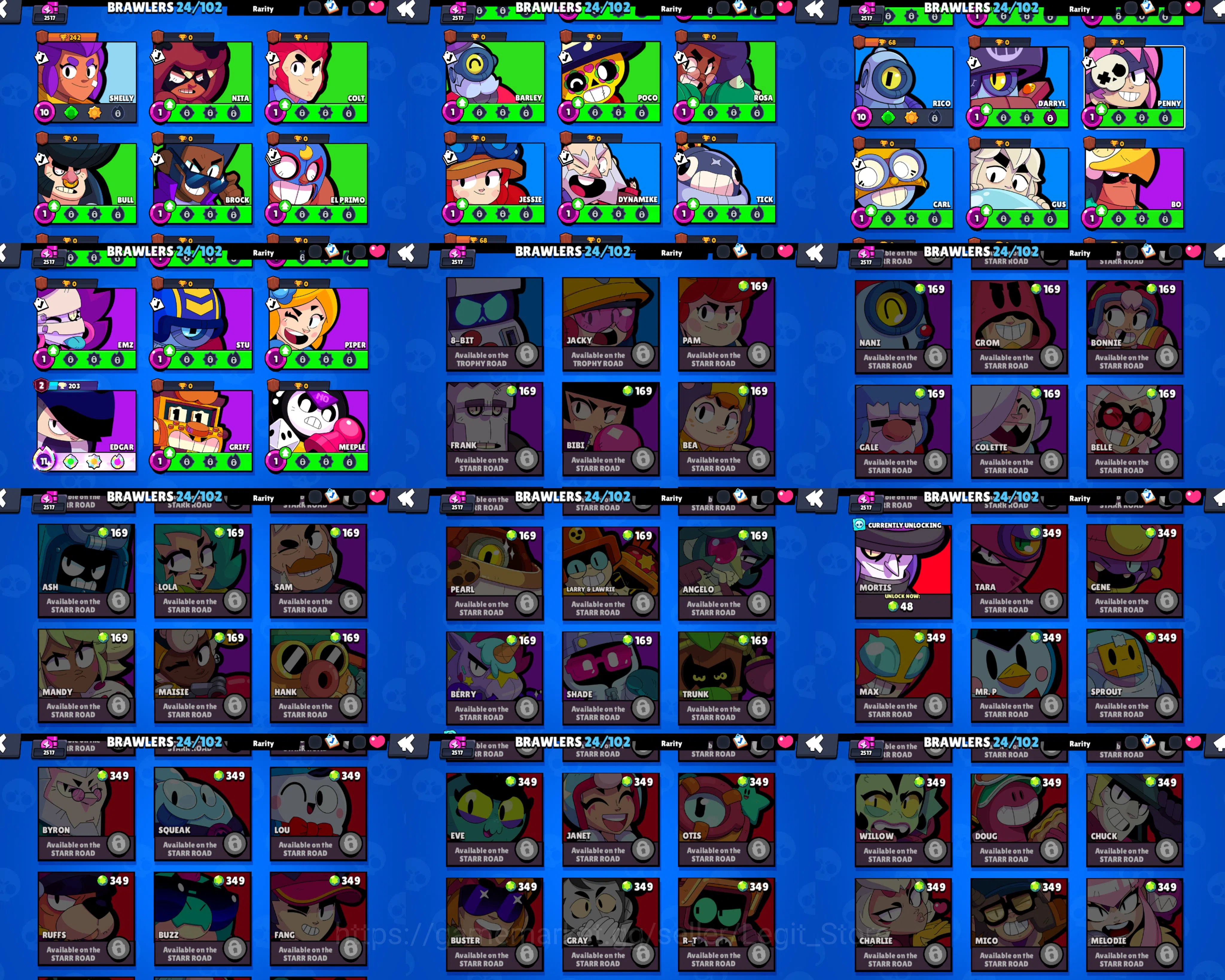 Brawl Stars Accounts 2 lvl PRESTIGE EDGAR MAXED FULL BUFFIES 2200 TROPH image 3