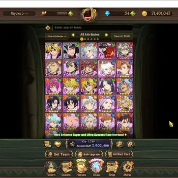 The Seven Deadly Sins: Grand Cross Accounts Endgame Global|2.9M CC|3LR+6UR Full Collab Gachiakuta|Nemesis Meli 4/6, Zanka