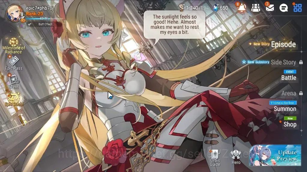 Epic Seven Accounts Starter GLOBAL Unverif|New Era|Fresh Starter|2 ML(Tidal Rift Elvira,Arbiter Vildred)+Landy,Etc|PoH 1