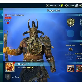 Raid: Shadow Legends Accounts Mid-Game Lv.40 Power 698K|1 Mythic(Alaz the Sunbearer)|20 Legend(Nunja,Ezio Auditorem,Sun