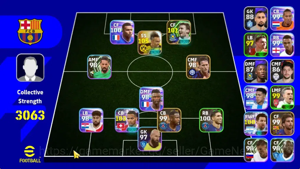 eFootball Accounts Android|Showtime Manuel Akanji,Lionel Messi,Lamine image 1
