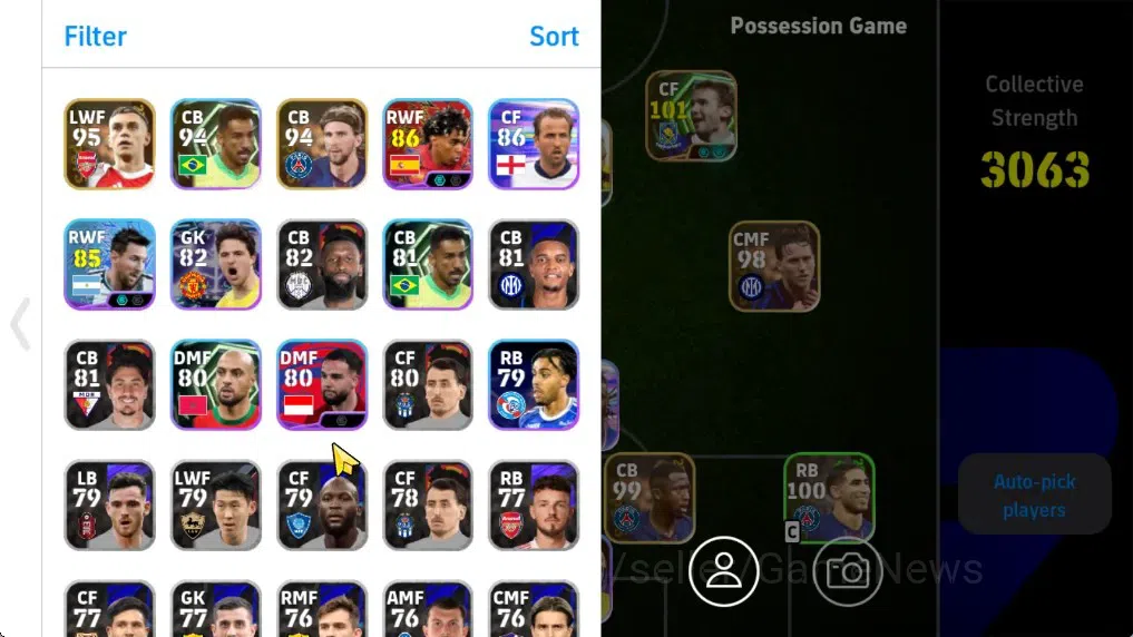 eFootball Accounts Android|Showtime Manuel Akanji,Lionel Messi,Lamine image 2