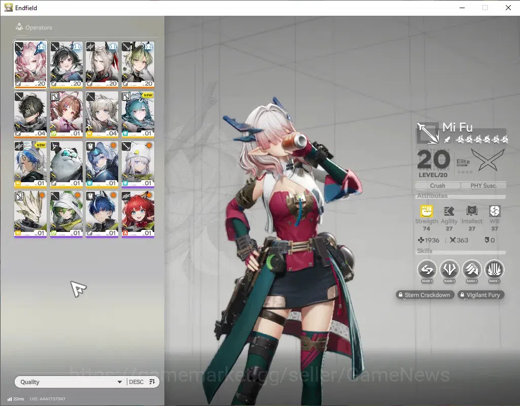 Arknights: Endfield Accounts ASIA | Starter Account | Mi Fu + Sign | ArdeliaP1+ image 2