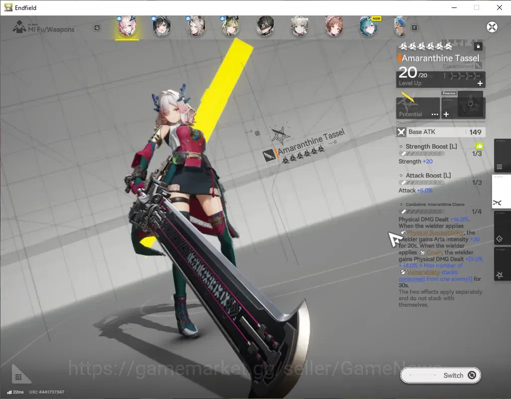 Arknights: Endfield Accounts ASIA | Starter Account | Mi Fu + Sign | ArdeliaP1+ image 3