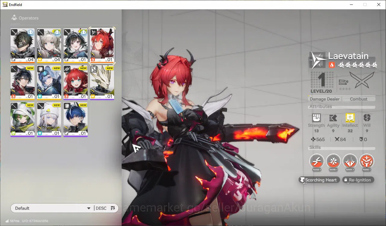 NA/EU Lv2|Starter| 1SSR (Leavatain)+4SR Operators|2 5* Wp|Male Mc|GrypLink|Take Mail|Check SS (END1165) Arknights: Endfield Accounts NA/EU Lv2|Starter| 1SSR (Leavatain)+4SR Operators|2 5* Wp|Male Mc|GrypLink|Take Mail|Check SS