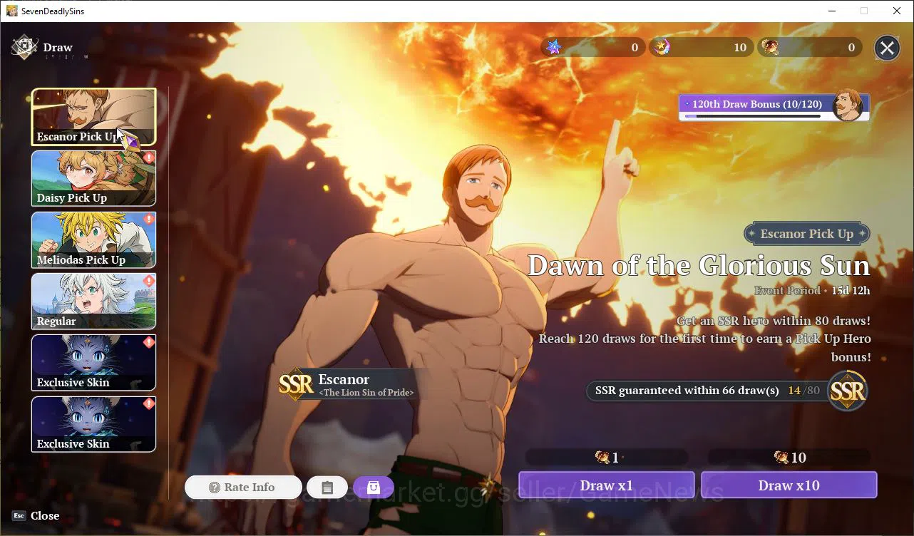 The Seven Deadly Sins: Origin Accounts EUROPE |Fresh Starter Lv 2|2 SSR| Escanor,Guila &  image 6