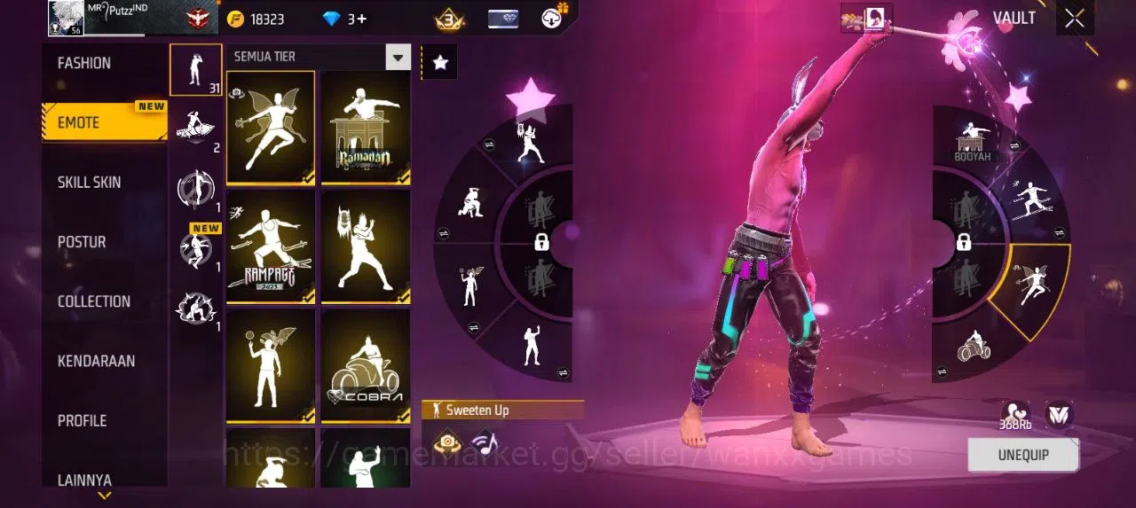 Free Fire Accounts Indonesia | AKUN LVL 56 EVOGUN XM8 LVL 3 SG MAMBAH,BUNYY VAULT 171 EMOTE 31 ANIMASI 1 KATANA LOBY 1 4
