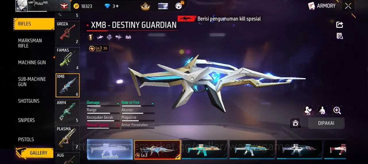 Free Fire Accounts Indonesia | AKUN LVL 56 EVOGUN XM8 LVL 3 SG MAMBAH,BUNYY VAULT 171 EMOTE 31 ANIMASI 1 KATANA LOBY 1 7