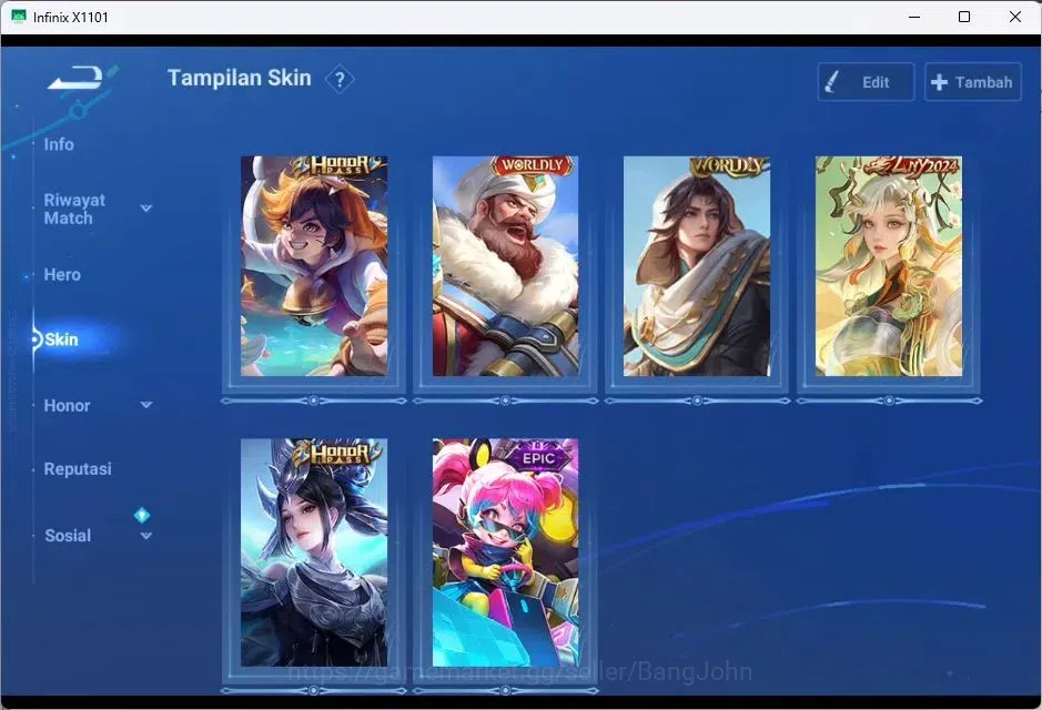 Honor of Kings Accounts GLOBAL|95HR|69SK|2025=CONSORT YU|LNY DA QIAO|LIMIT image 12