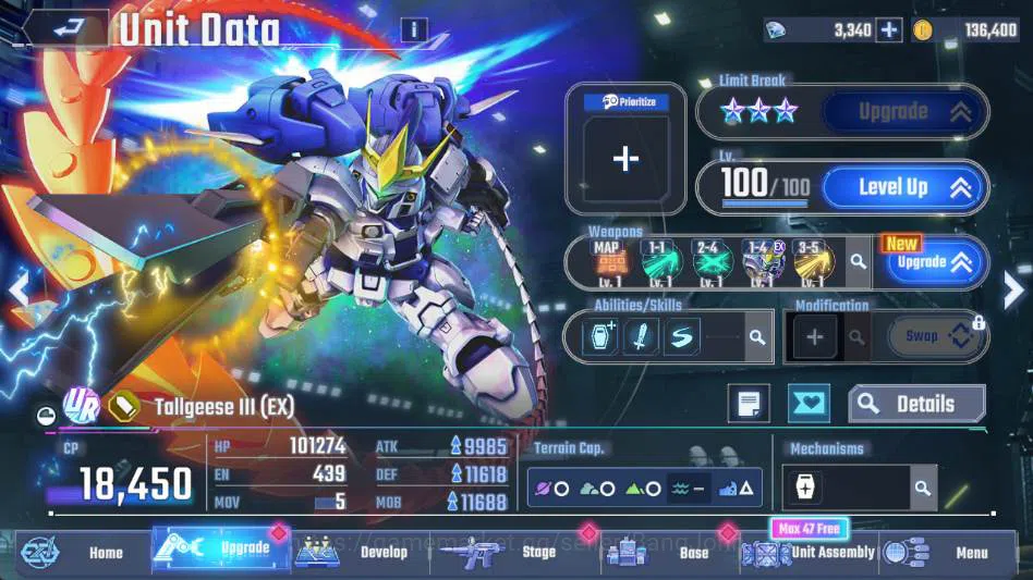 SD Gundam G Generation ETERNAL Accounts global rank 8, 3k DM, 7 uR unit, 6 char, 3 supp, w image 1