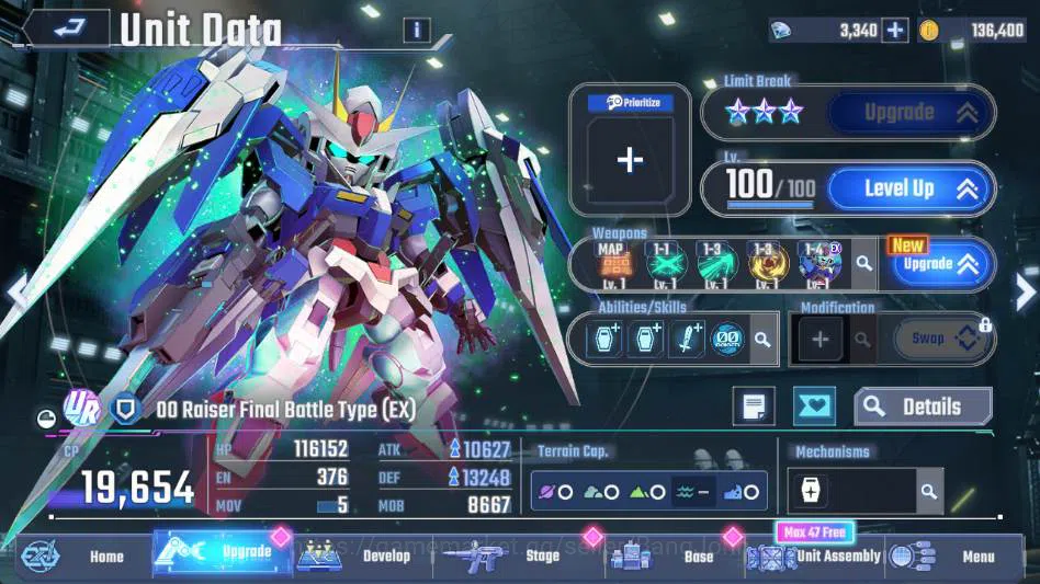 SD Gundam G Generation ETERNAL Accounts global rank 8, 3k DM, 7 uR unit, 6 char, 3 supp, w image 2