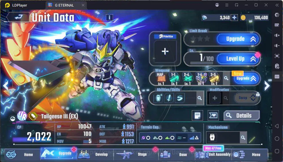 SD Gundam G Generation ETERNAL Accounts global rank 8, 3k DM, 7 uR unit, 6 char, 3 supp, w image 3