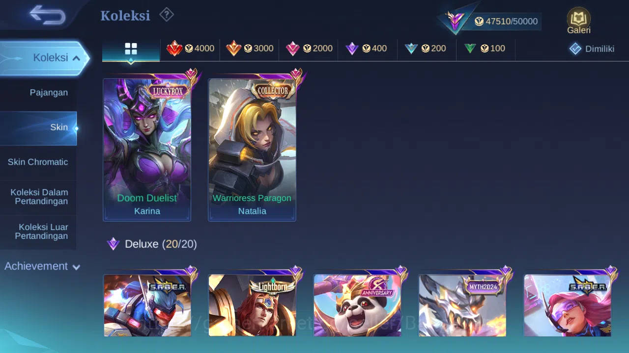 Mobile Legends: Bang Bang Accounts Others Hero 131 Skin 237 | KOF Karina | Luckybox Karina | CC natalia | Dtamer Kimmy 3