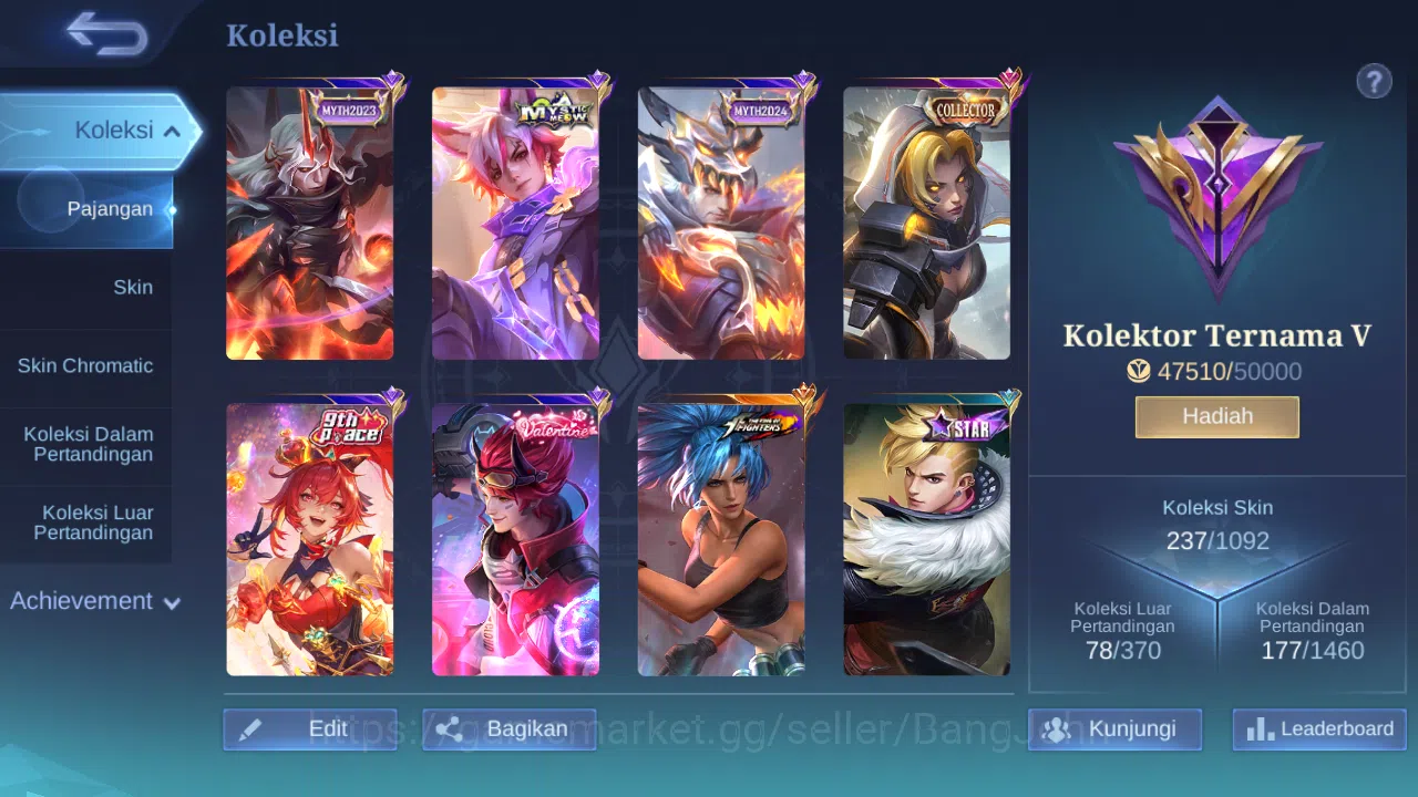 Mobile Legends: Bang Bang Accounts Others Hero 131 Skin 237 | KOF Karina | Luckybox Karina | CC natalia | Dtamer Kimmy 8