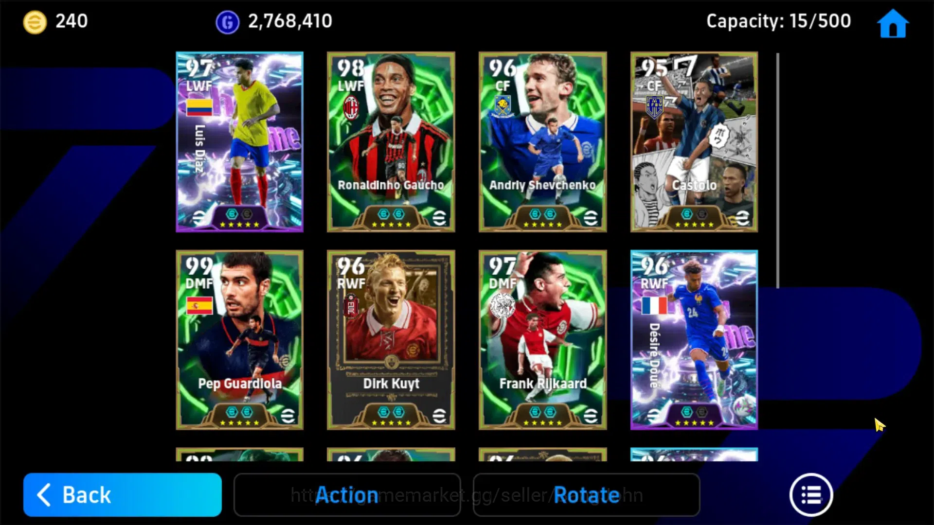 eFootball Accounts ANDROID|PW 3174|Pep Guardiola,Ronaldinho Epic New, image 2