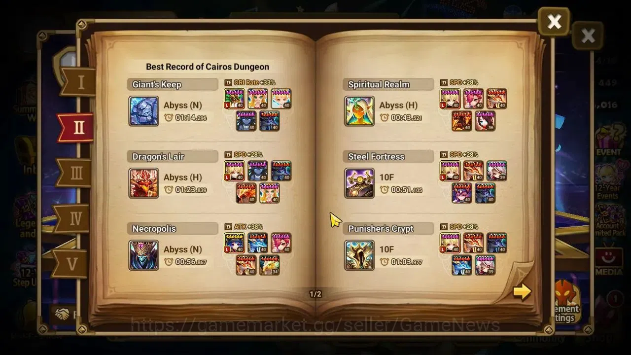 Summoners War: Sky Arena Accounts End-Game GLOBAL Lv 59|1 LD[Nicki]+9 Total NB5[Amber,Bloodya,Kai,Rakan,Brandia,Etc]+50 6