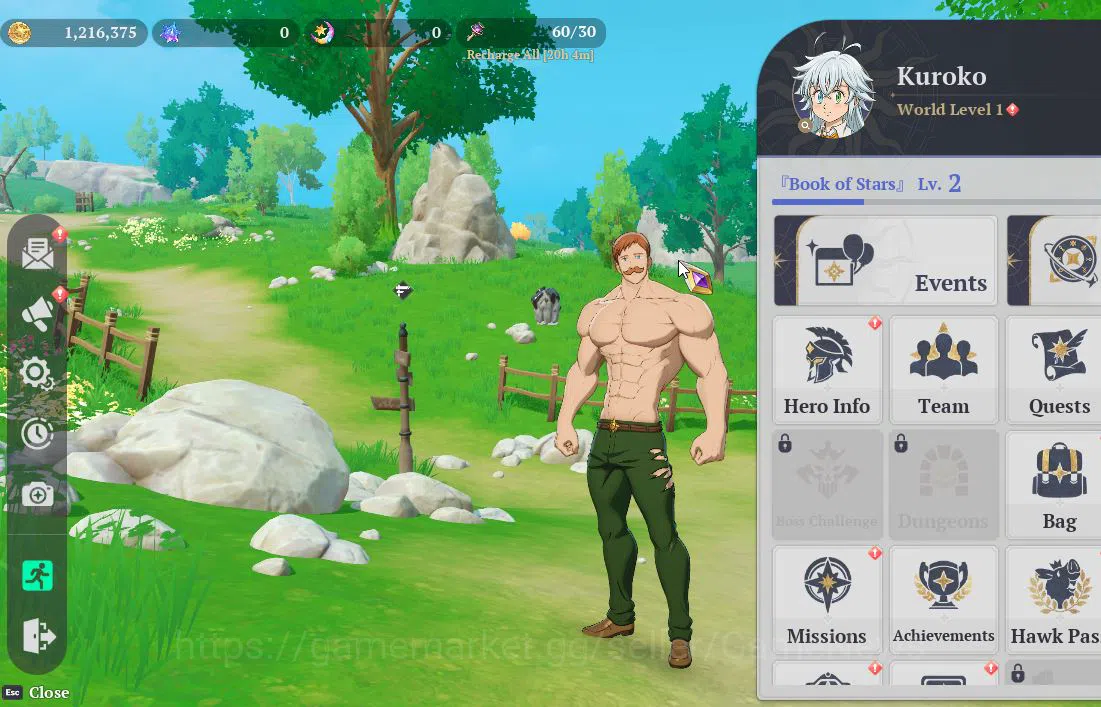 The Seven Deadly Sins: Origin Accounts EUROPE|Fresh Starter Lv 2|2 SSR, 1 Pick Up|Escanor image 4