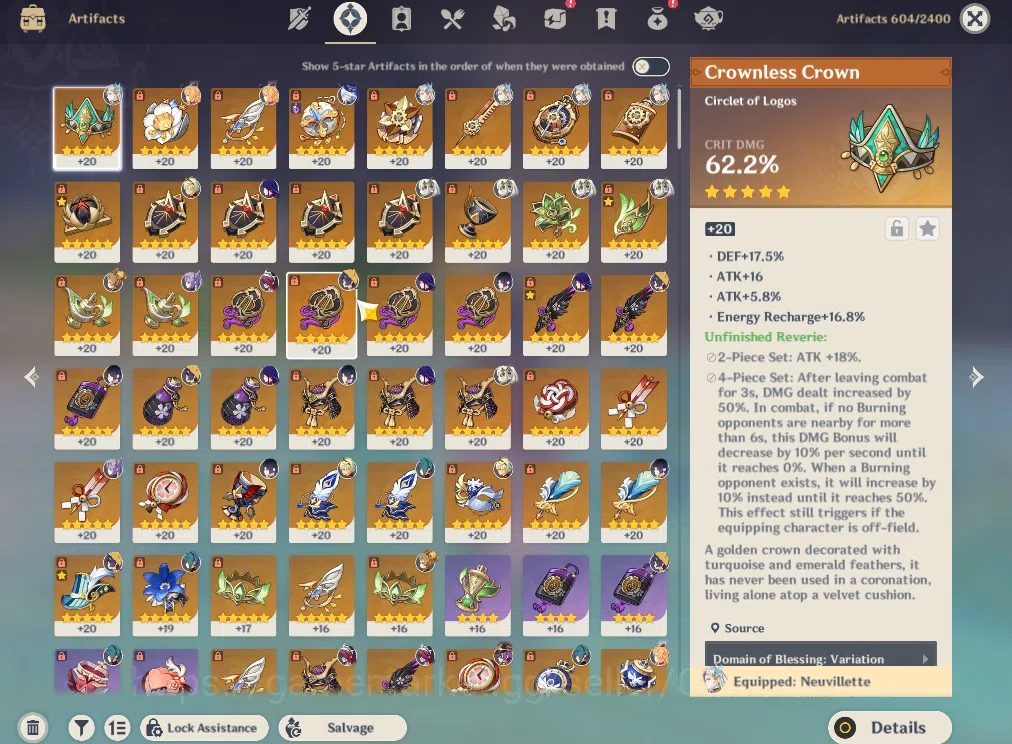 Genshin Impact Accounts ASIA|AR 55|6 Limited +1(*5Weapon)|Neuvilatte,Furin image 12