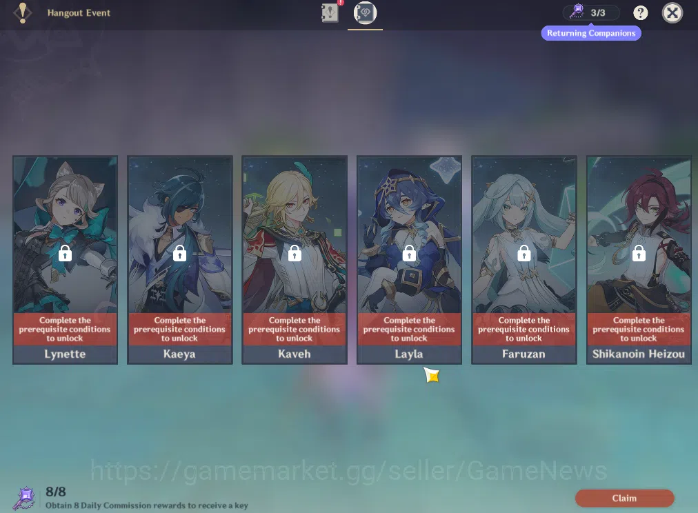 Genshin Impact Accounts ASIA|AR 55|6 Limited +1(*5Weapon)|Neuvilatte,Furin image 4