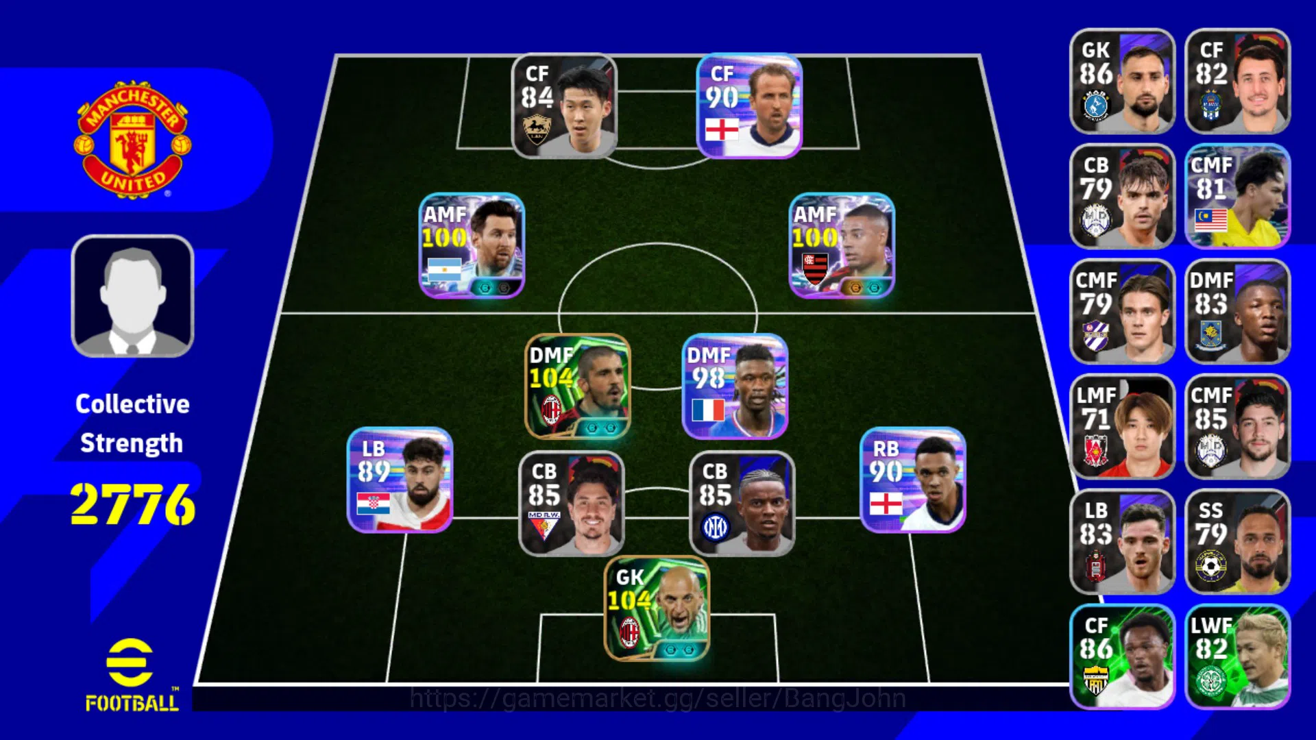 eFootball Accounts Android Power 2776 | Gennaro Gattuso Epic DB | Chr image 2