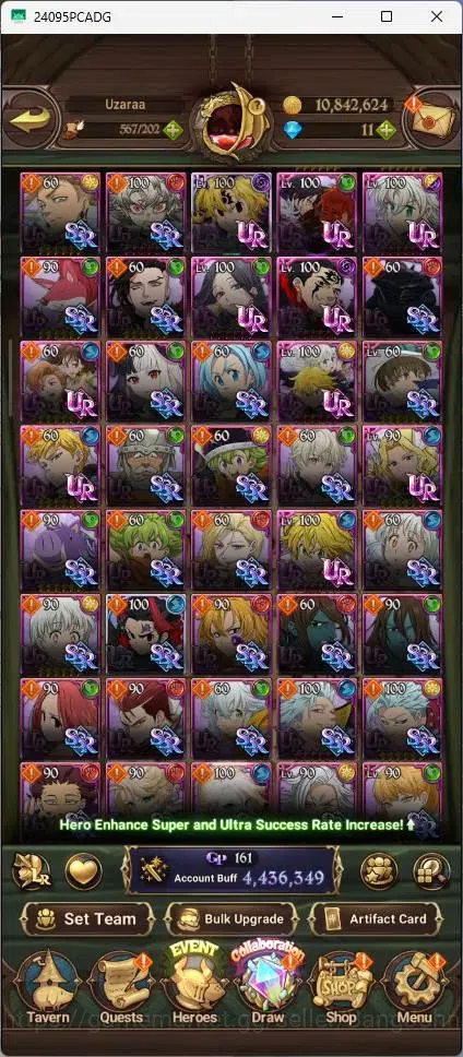 The Seven Deadly Sins: Grand Cross Accounts Endgame Global |4.43M CC|89 LS|LR Mesis 6/6|UR Menor 2/6,KOP Tristan 1/6,Skuld 6