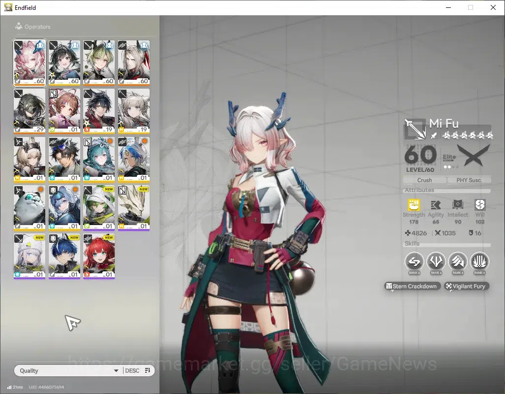 Arknights: Endfield Accounts ASIA | Lv 42 | 4 SSR (1 Limit) + 8 (*6 Weapon) | M image 2