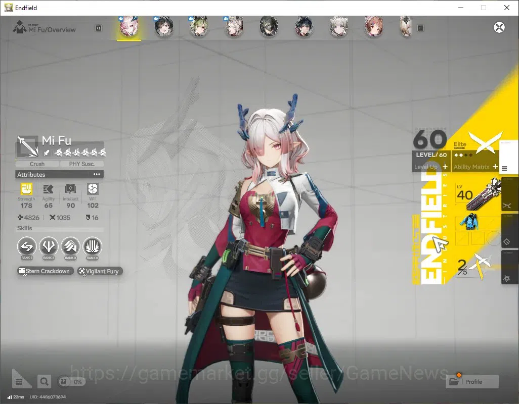 Arknights: Endfield Accounts ASIA | Lv 42 | 4 SSR (1 Limit) + 8 (*6 Weapon) | M image 3