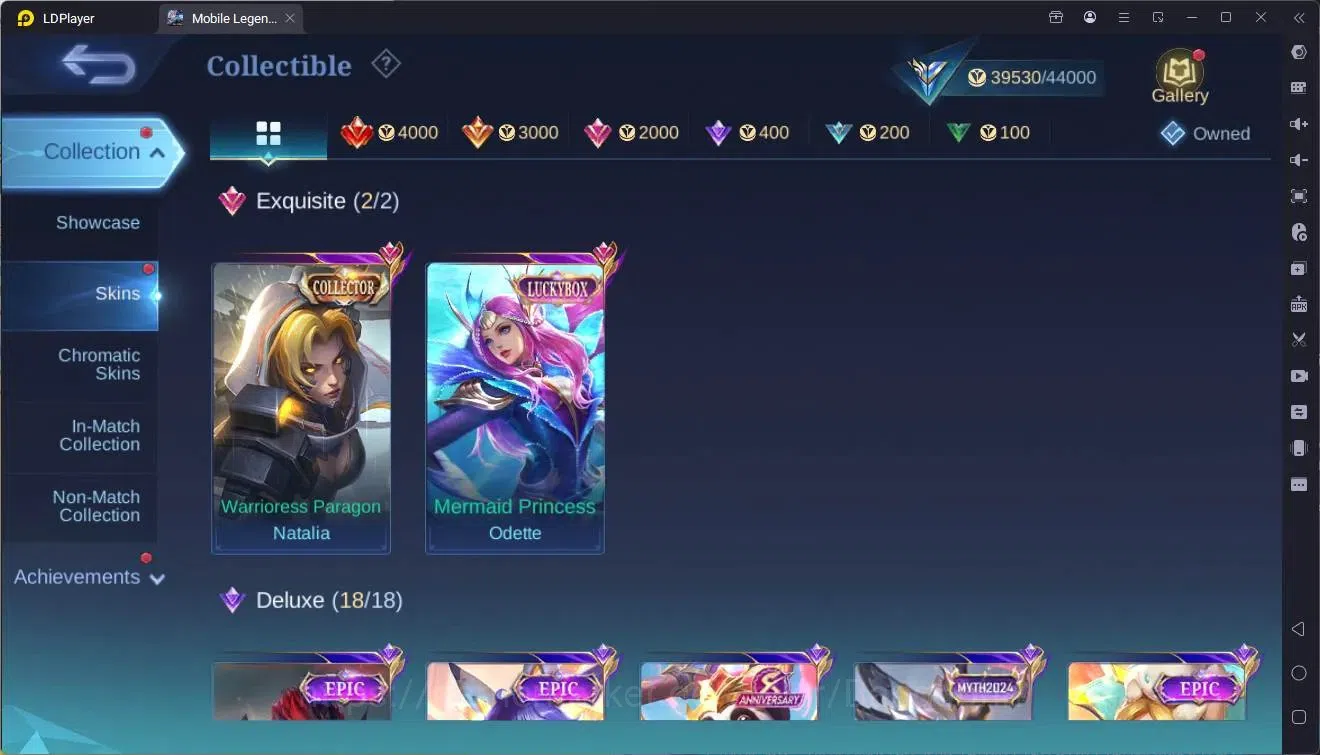 Mobile Legends: Bang Bang Accounts Collector Global |Hero 132|Skin 206|Expert|Luckybox Odette|CC Natalia|Spongebob 7