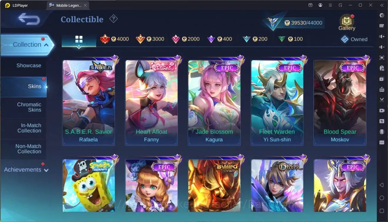 Mobile Legends: Bang Bang Accounts Collector Global |Hero 132|Skin 206|Expert|Luckybox Odette|CC Natalia|Spongebob 9