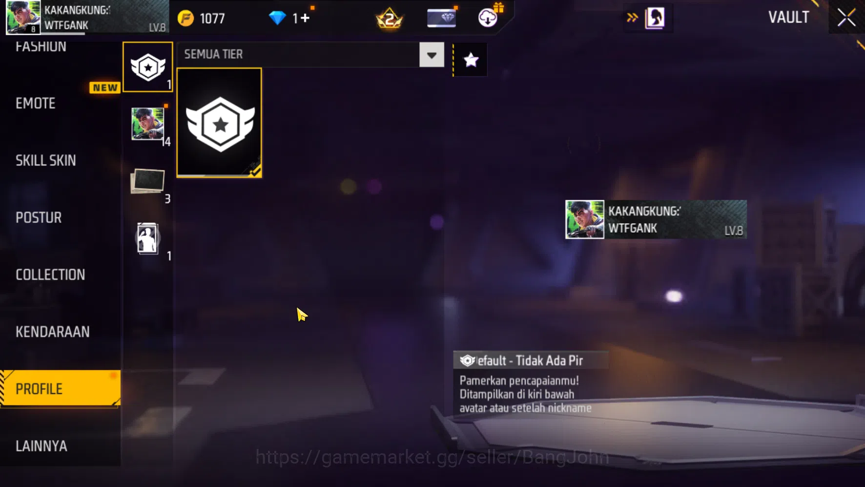 Free Fire Accounts Vault 10 | Polosan SG Lumut | FF607B | image 10