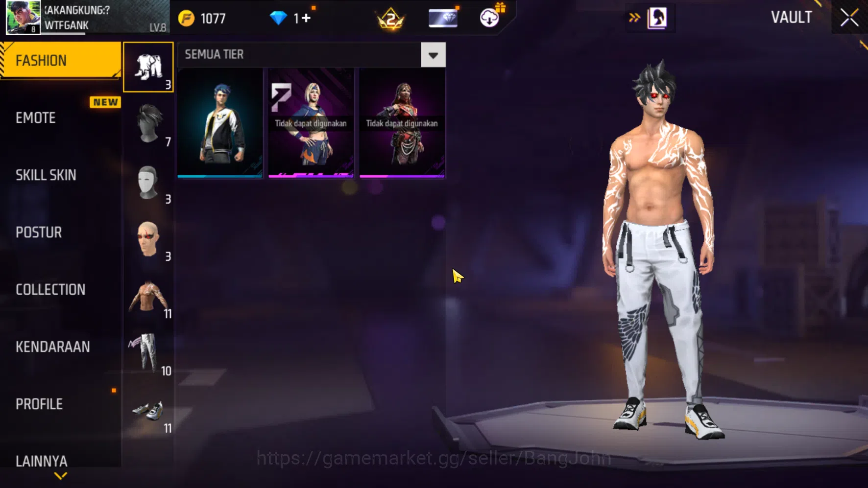 Free Fire Accounts Vault 10 | Polosan SG Lumut | FF607B | image 5