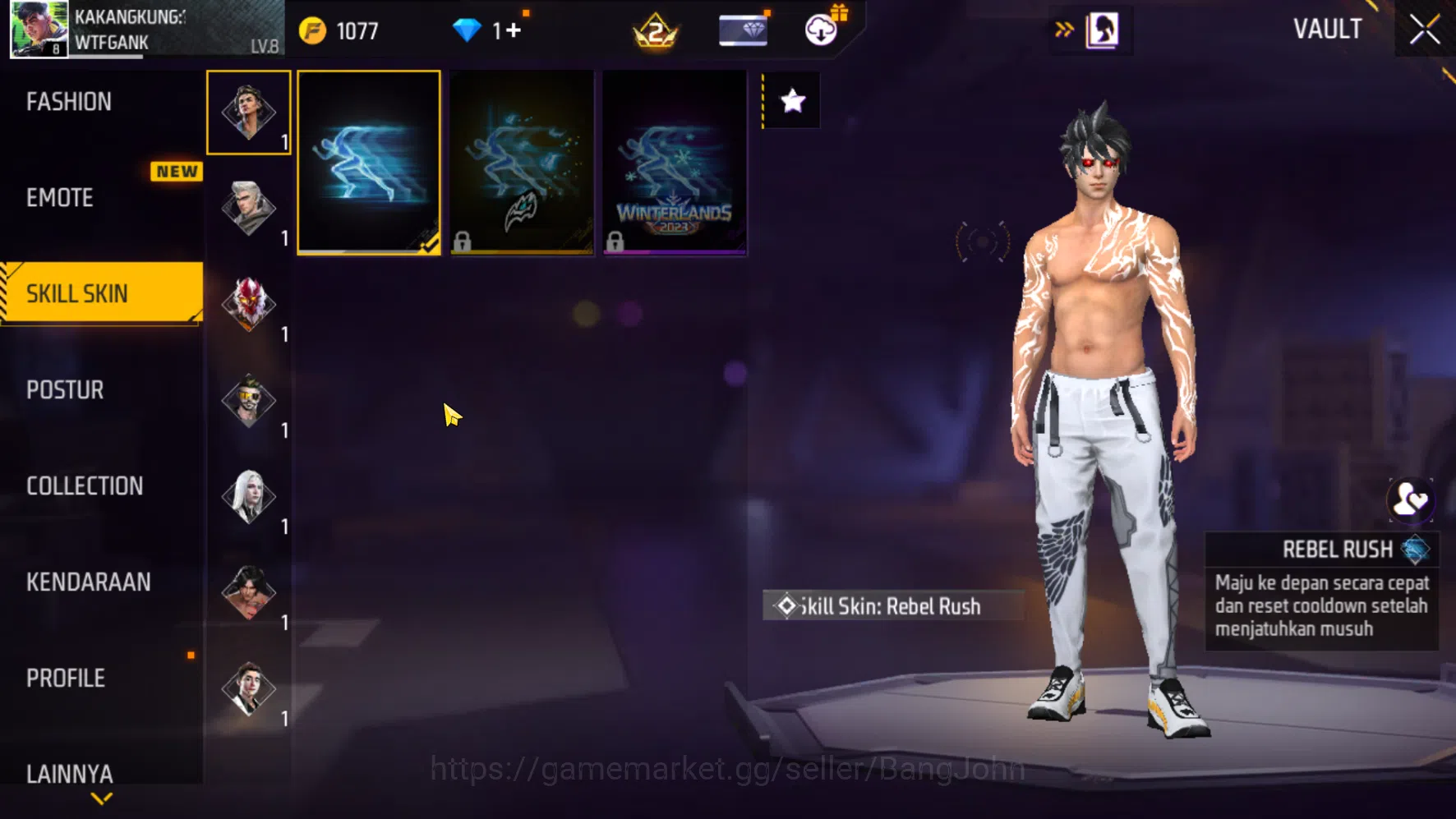 Free Fire Accounts Vault 10 | Polosan SG Lumut | FF607B | image 7