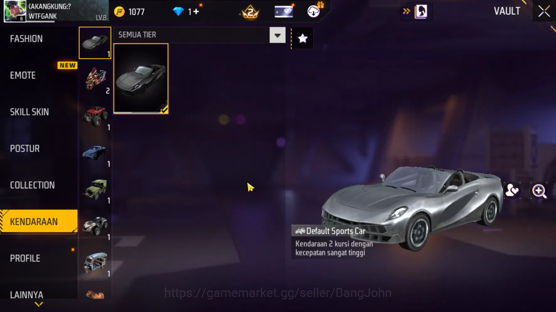 Free Fire Accounts Vault 10 | Polosan SG Lumut | FF607B | image 9